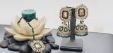Modish High Quality Latest Artistic Design In Indian Kundan Jhumka Tikka Earrings Set