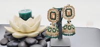 Modish High Quality Latest Artistic Design In Indian Kundan Jhumka Tikka Earrings Set