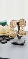 Most Trendy Superior Quality Latest Designer Collection In Indian Kundan Jhumka Tikka Earrings Set