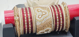 A Unique Collection Designer Indian Bridal Wedding Bangles 2 sets Kundan Full Bangles Set