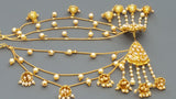 Beautiful Indian Bollywood Kundan Pearls Bahubali Earring Set